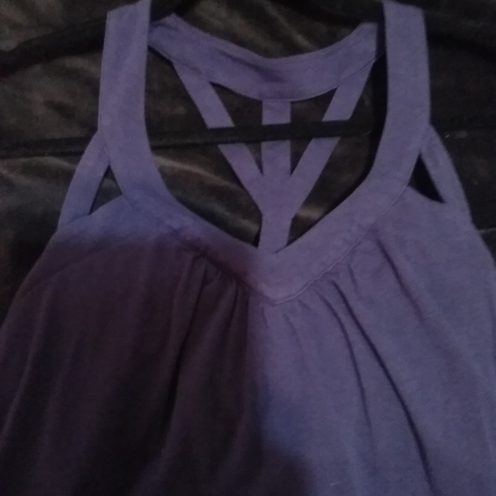 Purple workout tank top